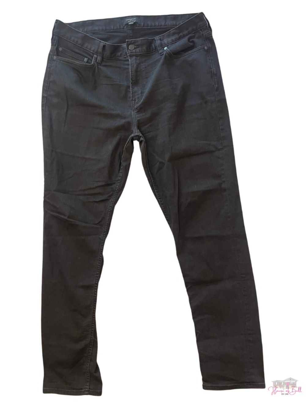 Banana Republic Travel Slim Pant Dark Wash Black Denim Jeans 38x34